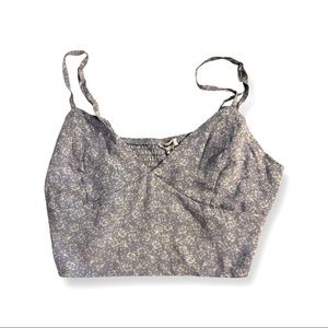 Garage Crop Top, M, blue and cream,